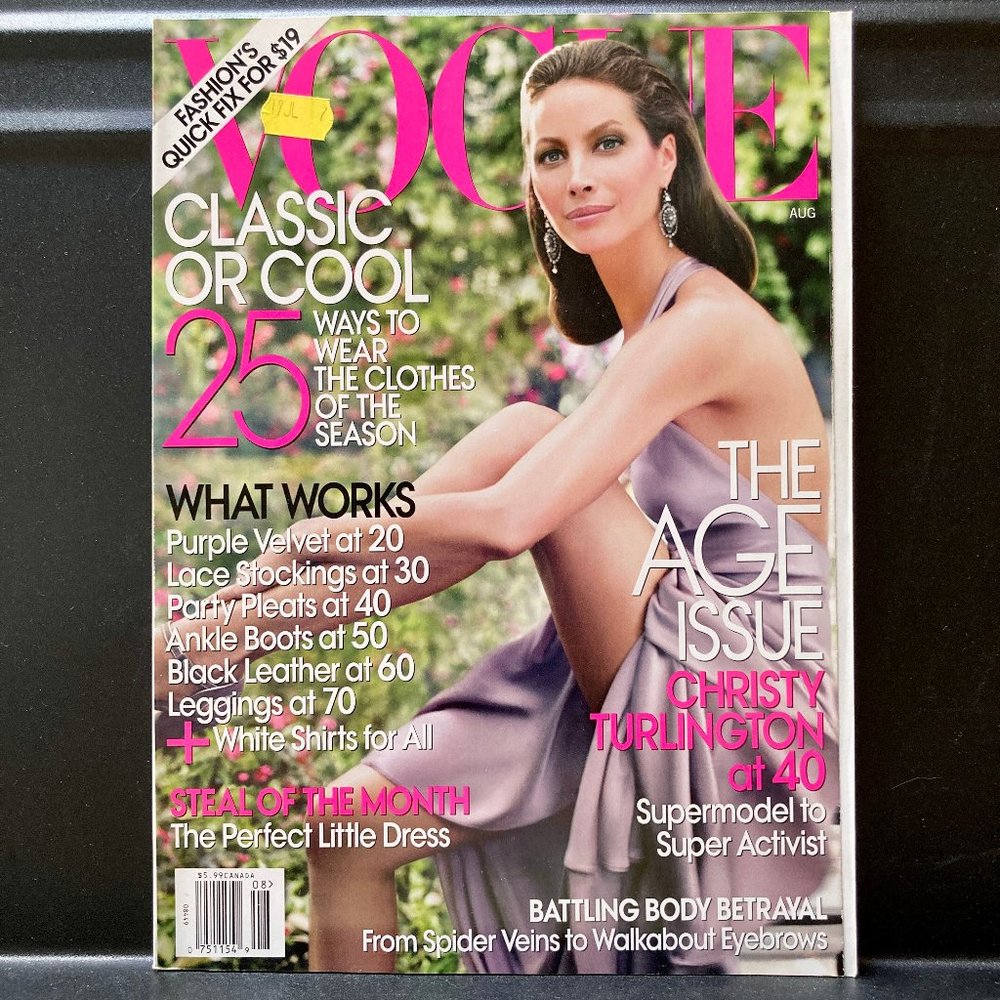 Vogue magazine August 2009 - Christy Turlington